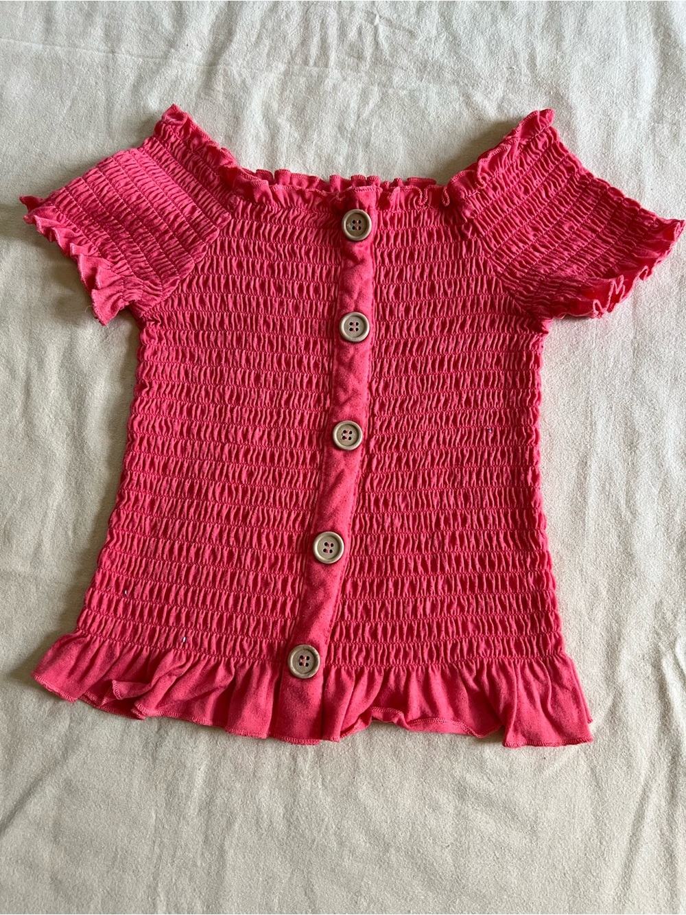 Speechless Bright Pink Smocked Top